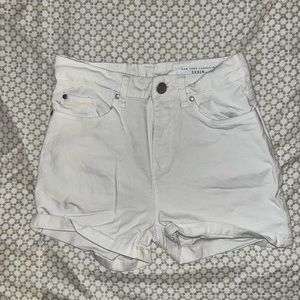 White Jean shorts
